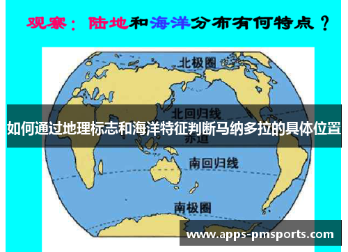 如何通过地理标志和海洋特征判断马纳多拉的具体位置